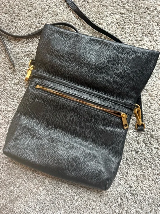 Quince Italian Leather Foldover Crossbody - Picture 2 of 3